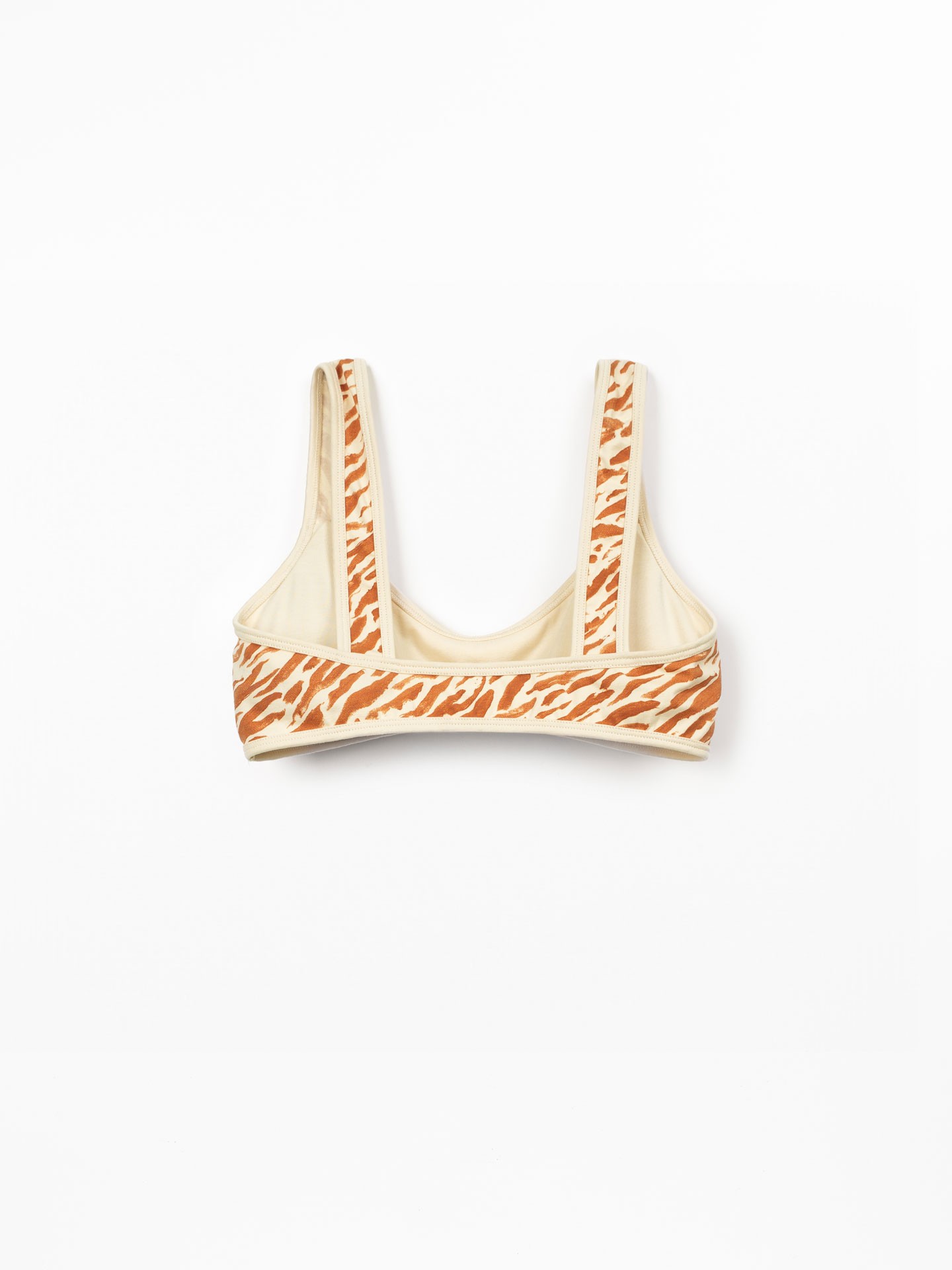 Top de Biquíni com estampado de zebra