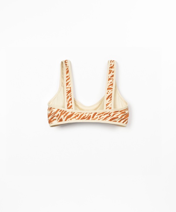 Zebra print bikini top