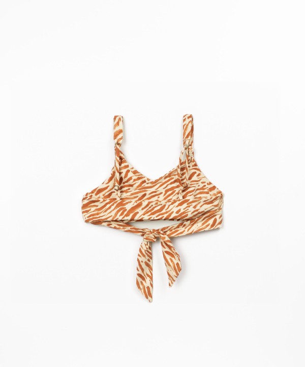 Top de bikini estampado