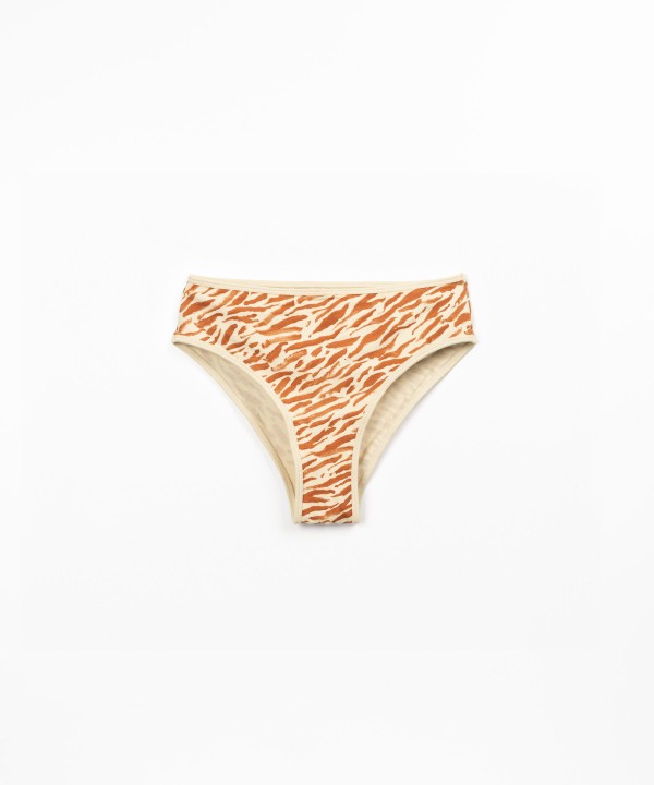 Slip bikini con stampa zebrata