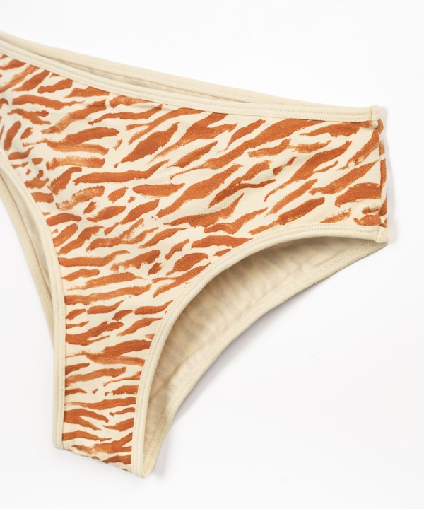 Slip bikini con stampa zebrata