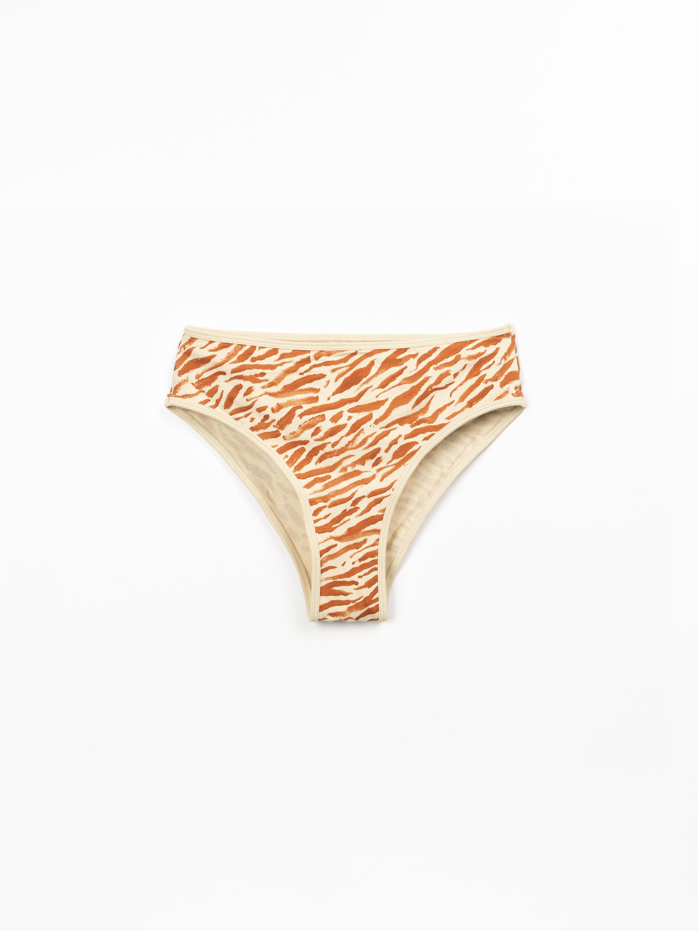 Slip bikini con stampa zebrata