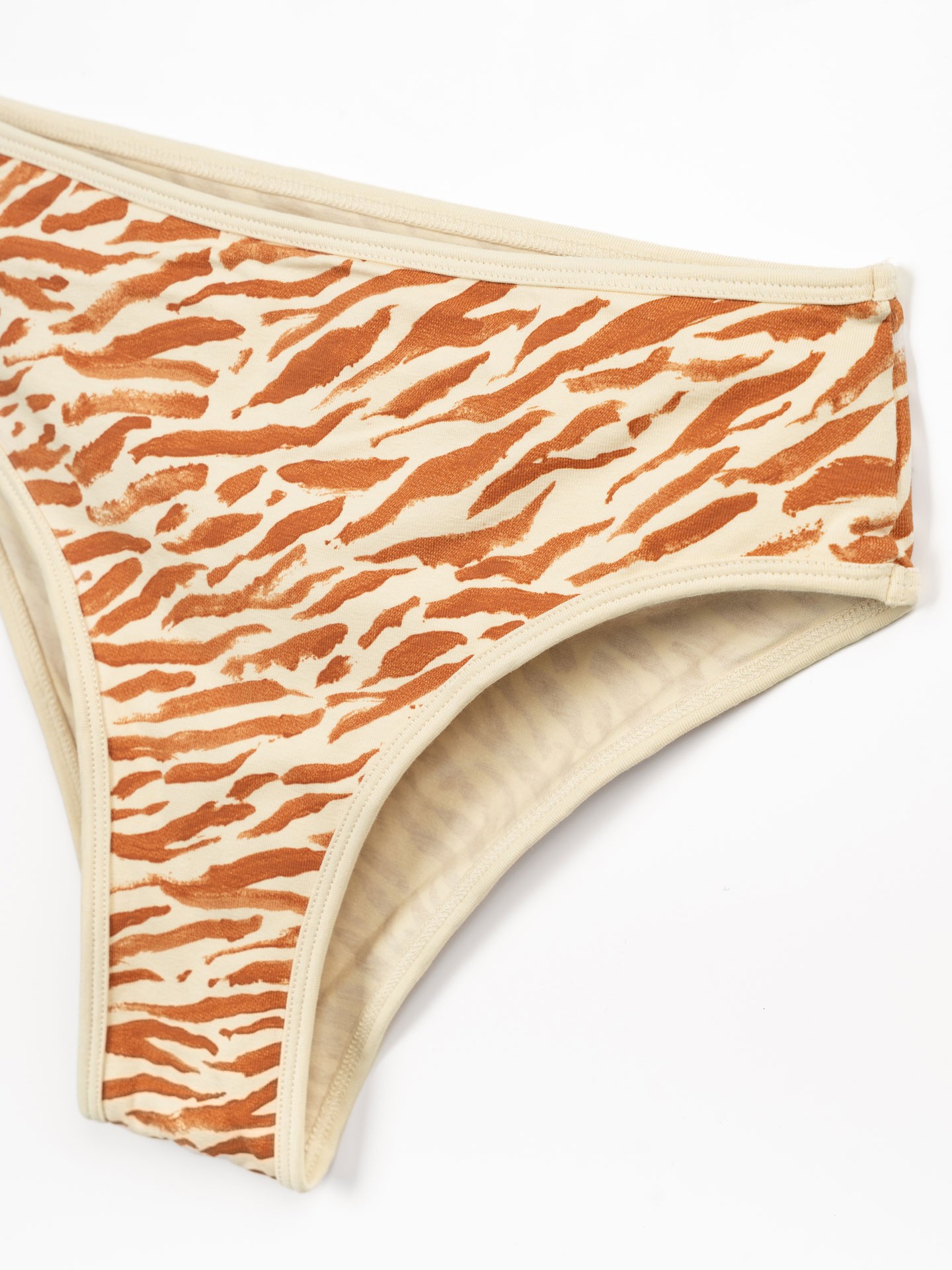Slip bikini con stampa zebrata
