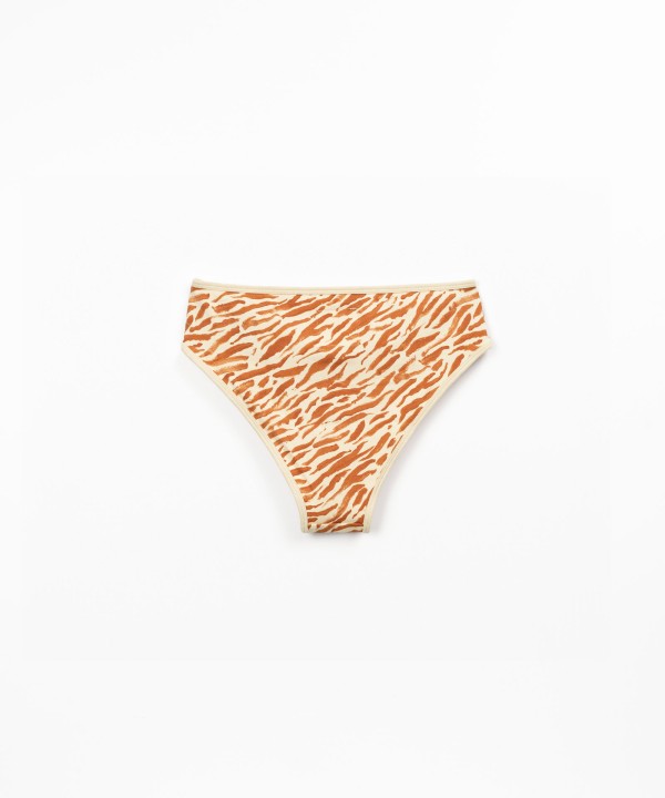 Slip bikini con stampa zebrata