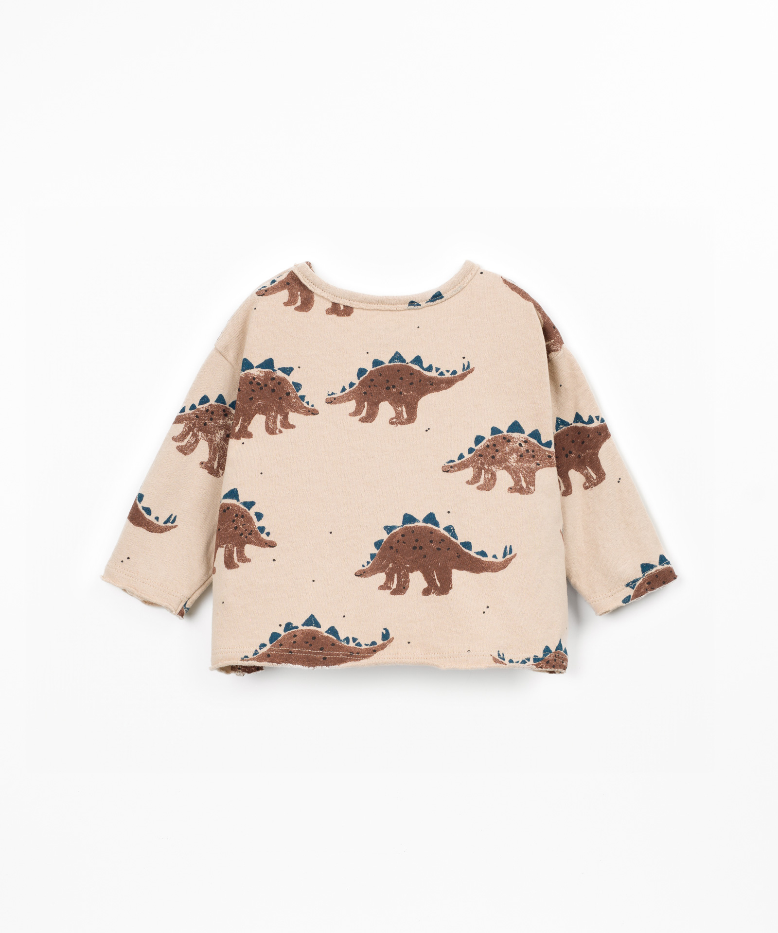 Knit sweater with dinosaur print