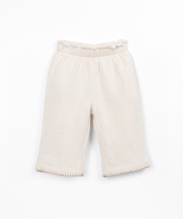 Knit trousers with elastic waistband