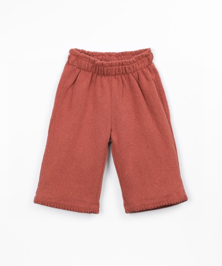 Knit pants with elastic waistband