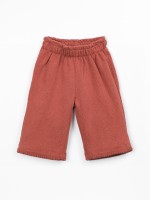 Knit pants with elastic waistband
