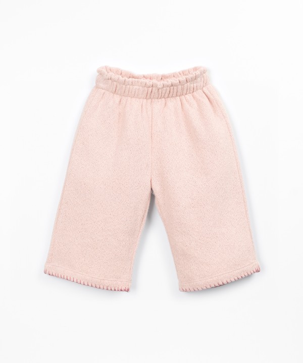 Knit trousers with elastic waistband