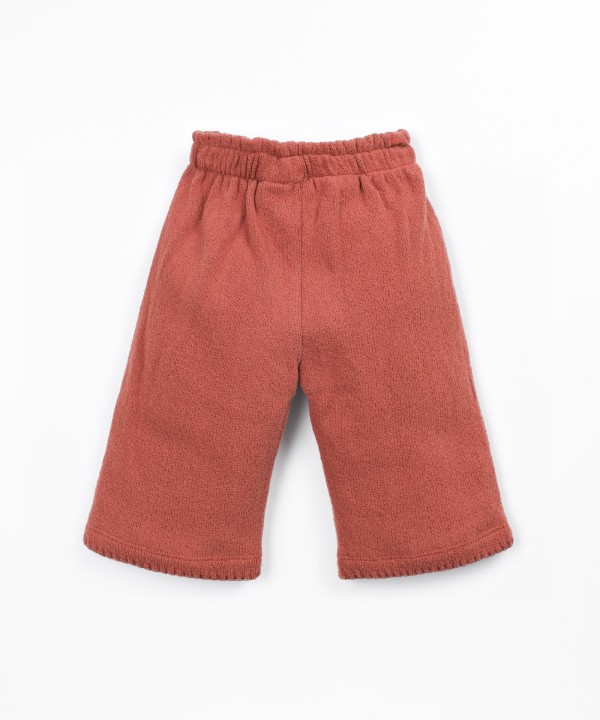 Knit pants with elastic waistband