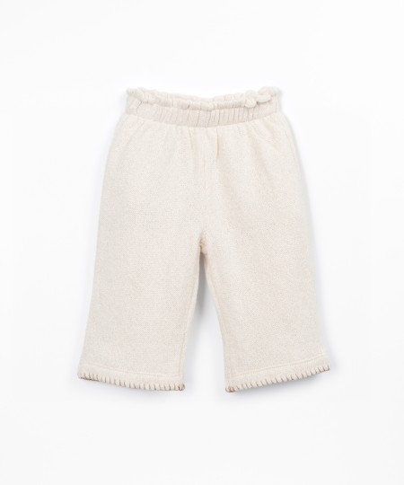 Knit trousers with elastic waistband