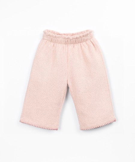 Knit trousers with elastic waistband