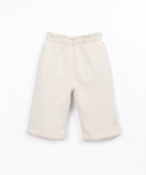 Knit trousers with elastic waistband