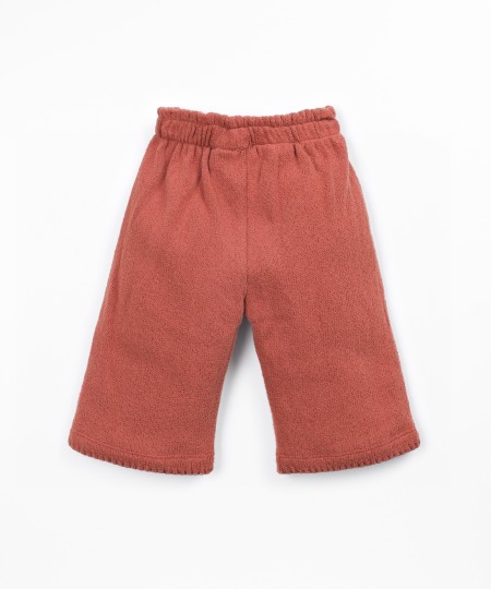 Knit pants with elastic waistband