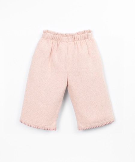 Knit trousers with elastic waistband