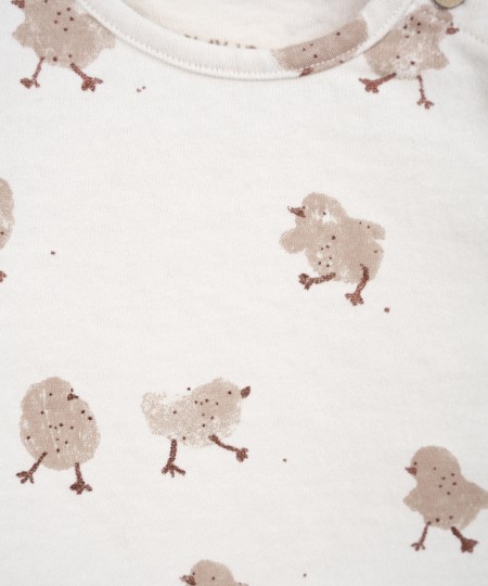 T-shirt avec mélange de fibres naturelles et fibres recyclées