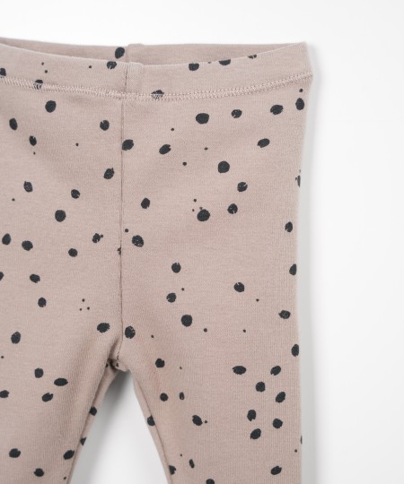Leggings di maglina con miscela di fibre naturali e fibre riciclate