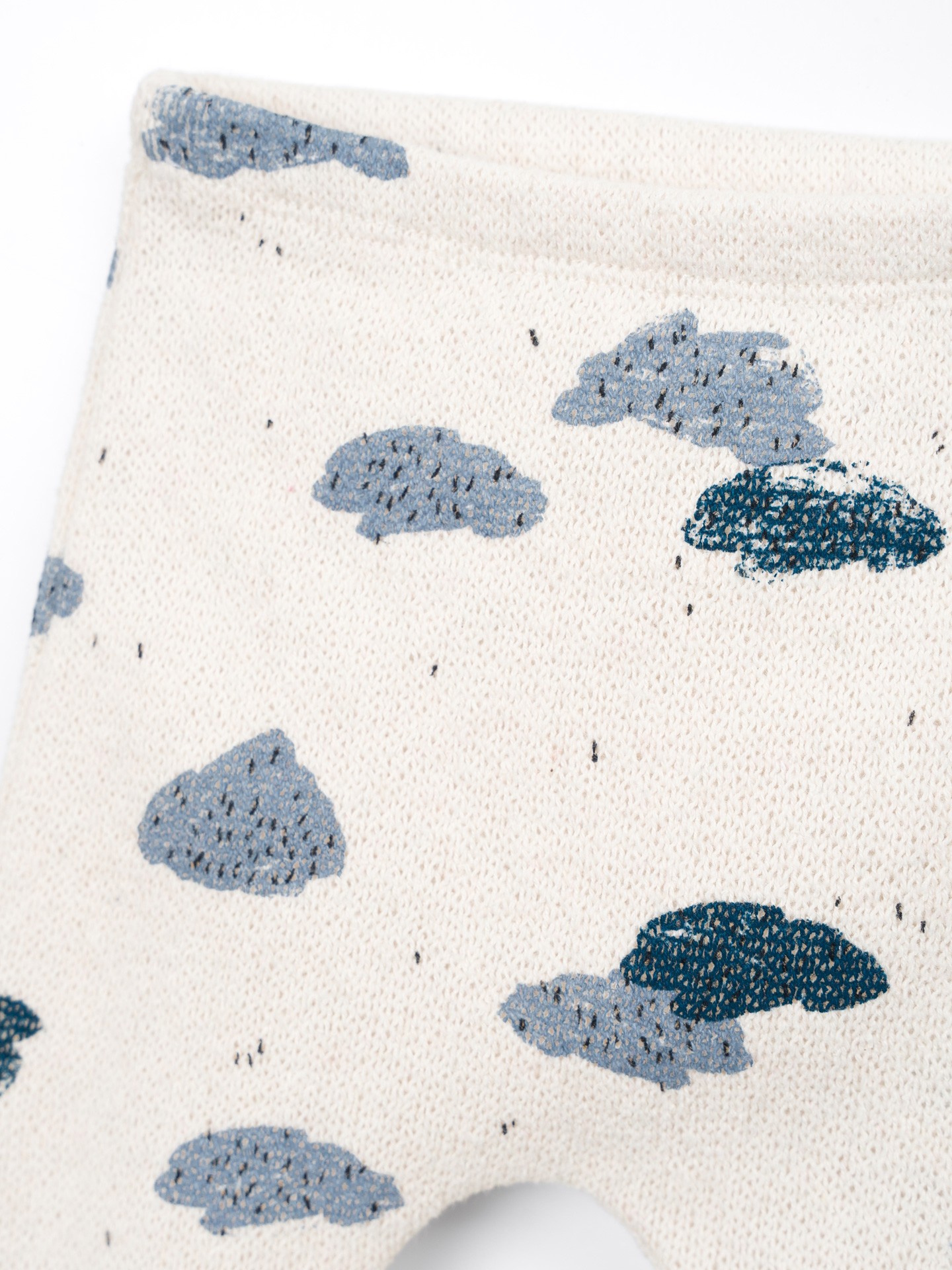 Pantalon en maille avec imprimé de nuages