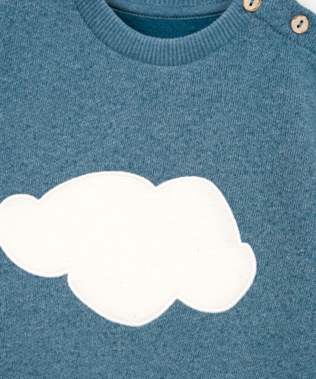 Tuta in maglia con disegno sul davanti