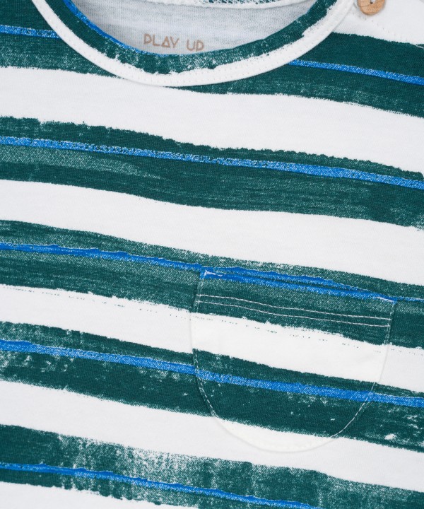 Striped print t-shirt