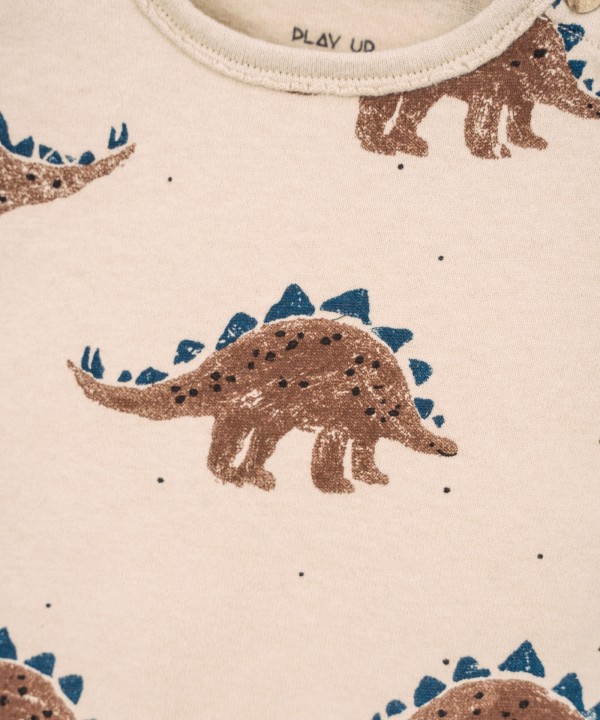 Camisola de malha com estampado de dinossauros