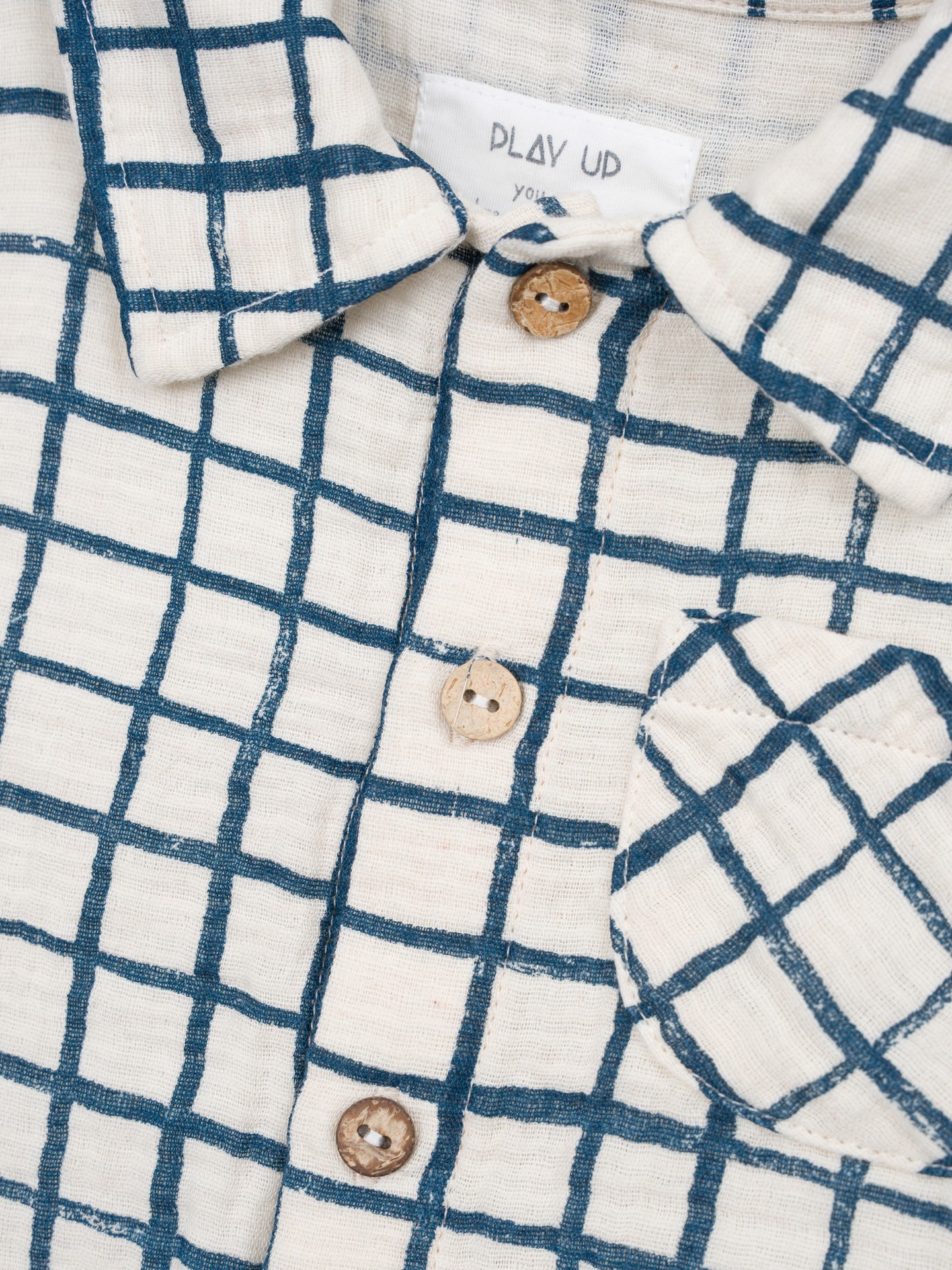 Camicia in tessuto con motivo a quadri