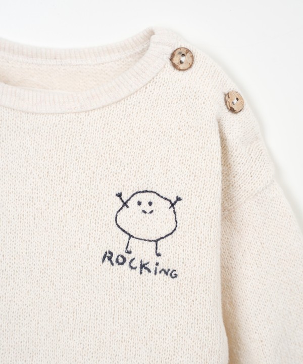 Knit Sweater with Recycled Cotton