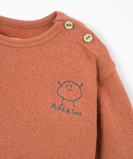 Knit Sweater with Recycled Cotton