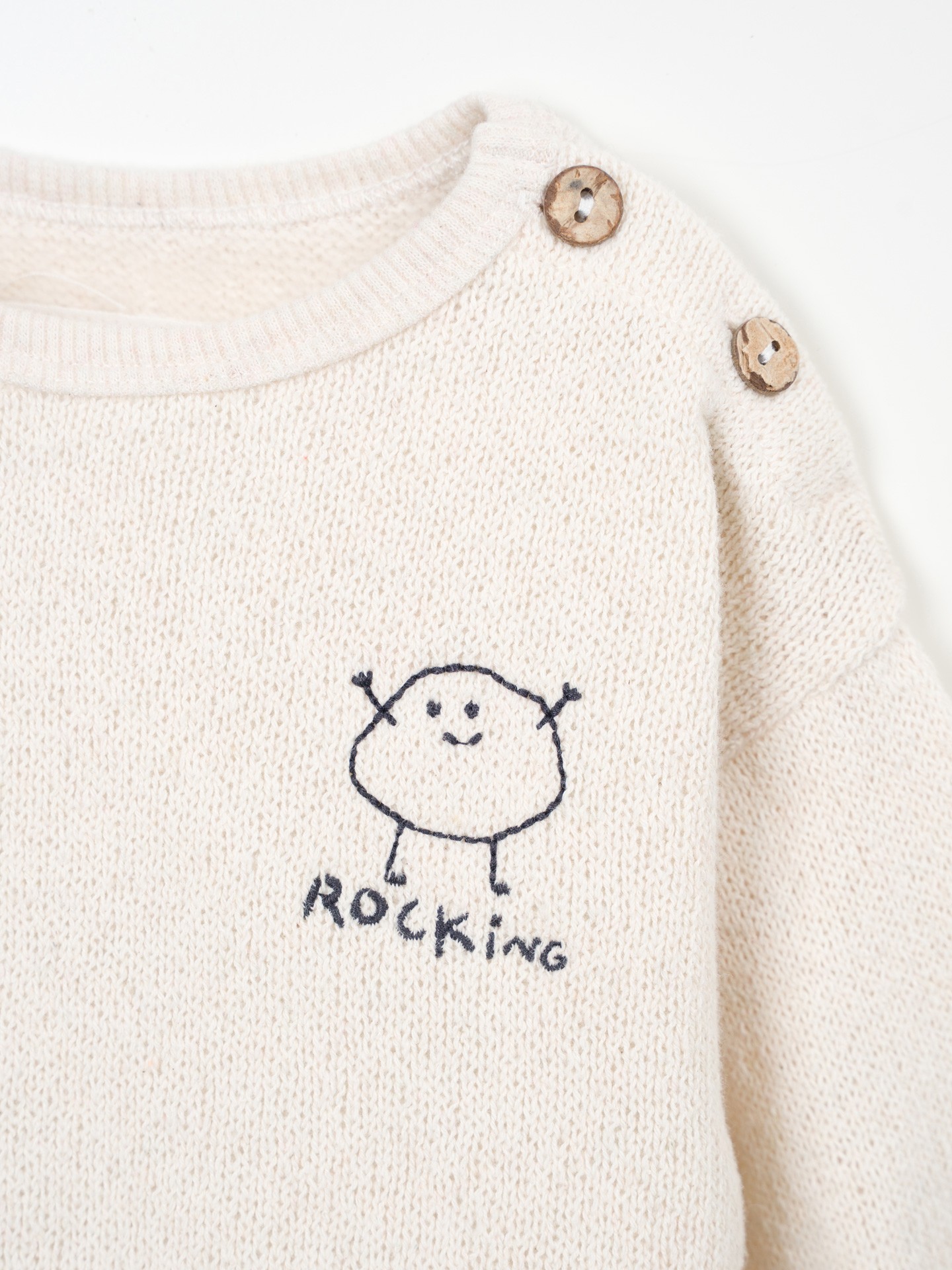 Knit Sweater with Recycled Cotton