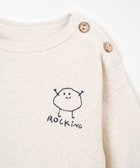 Pull en Maille avec Coton Recycl?