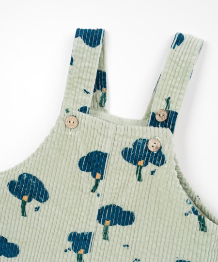 Printed corduroy jumpsuit