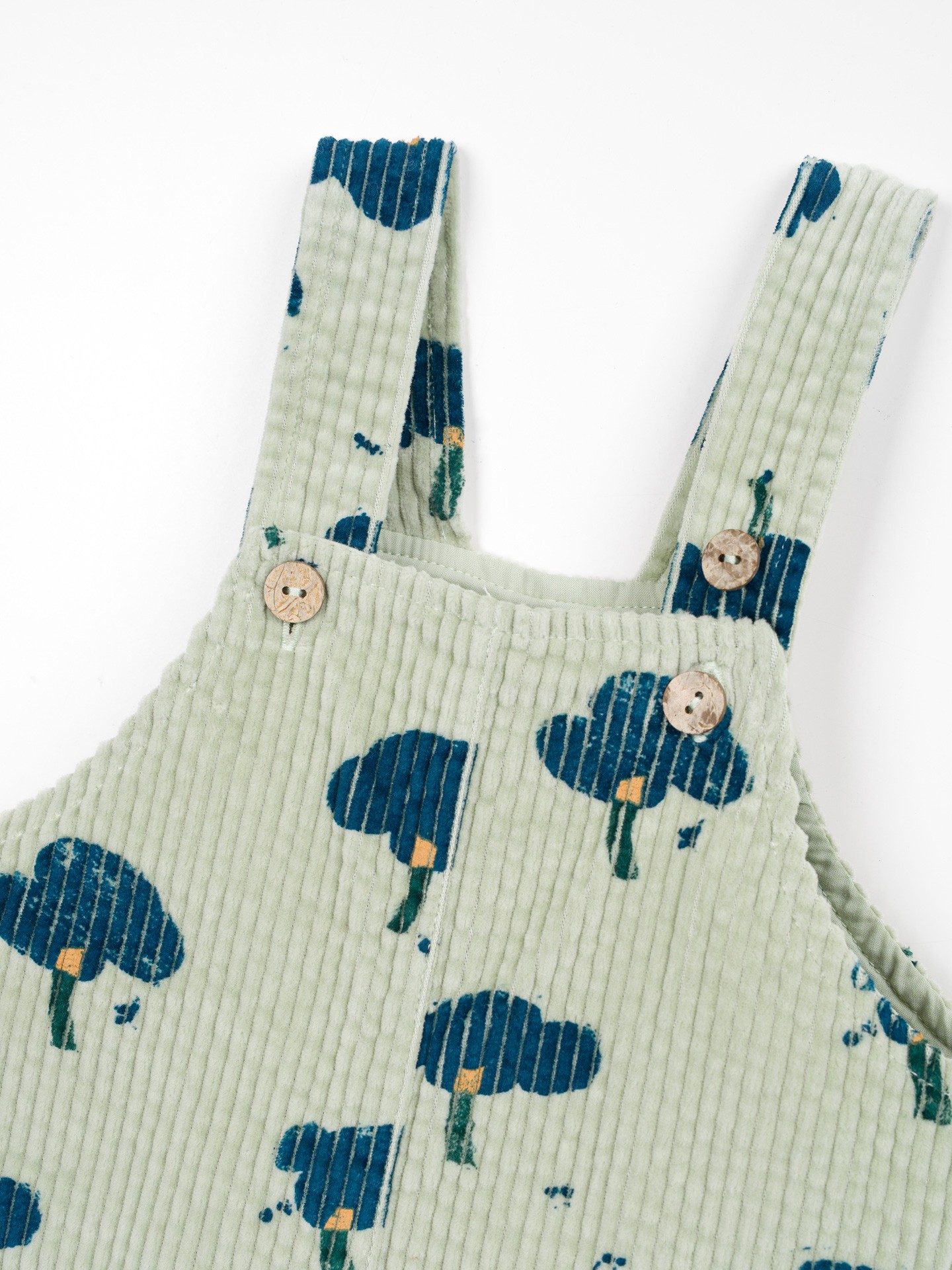 Printed corduroy jumpsuit