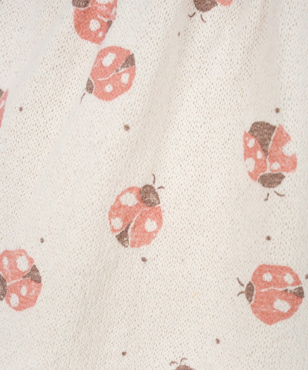 Jersey dress with ladybug print