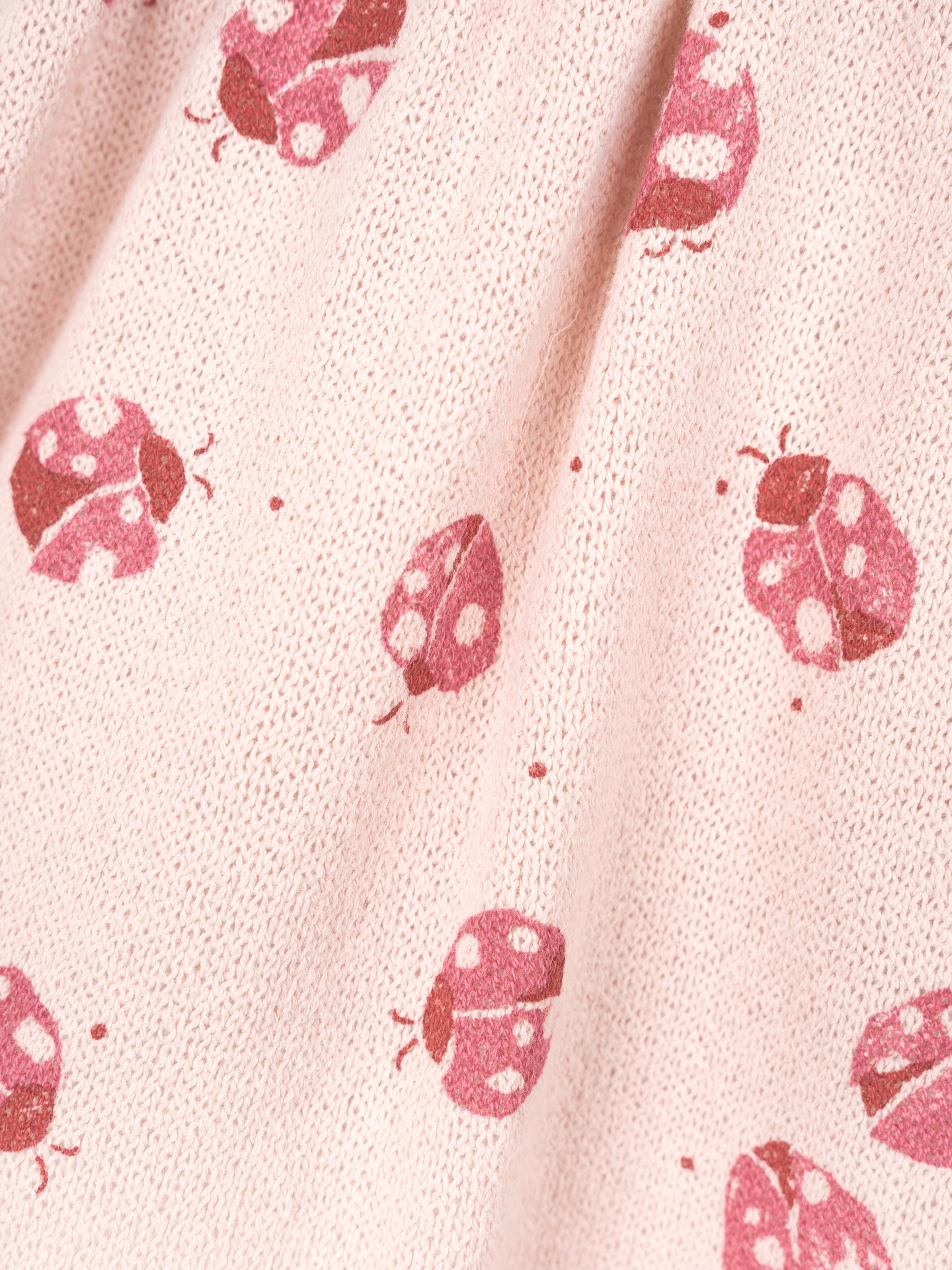 Jersey dress with ladybug print