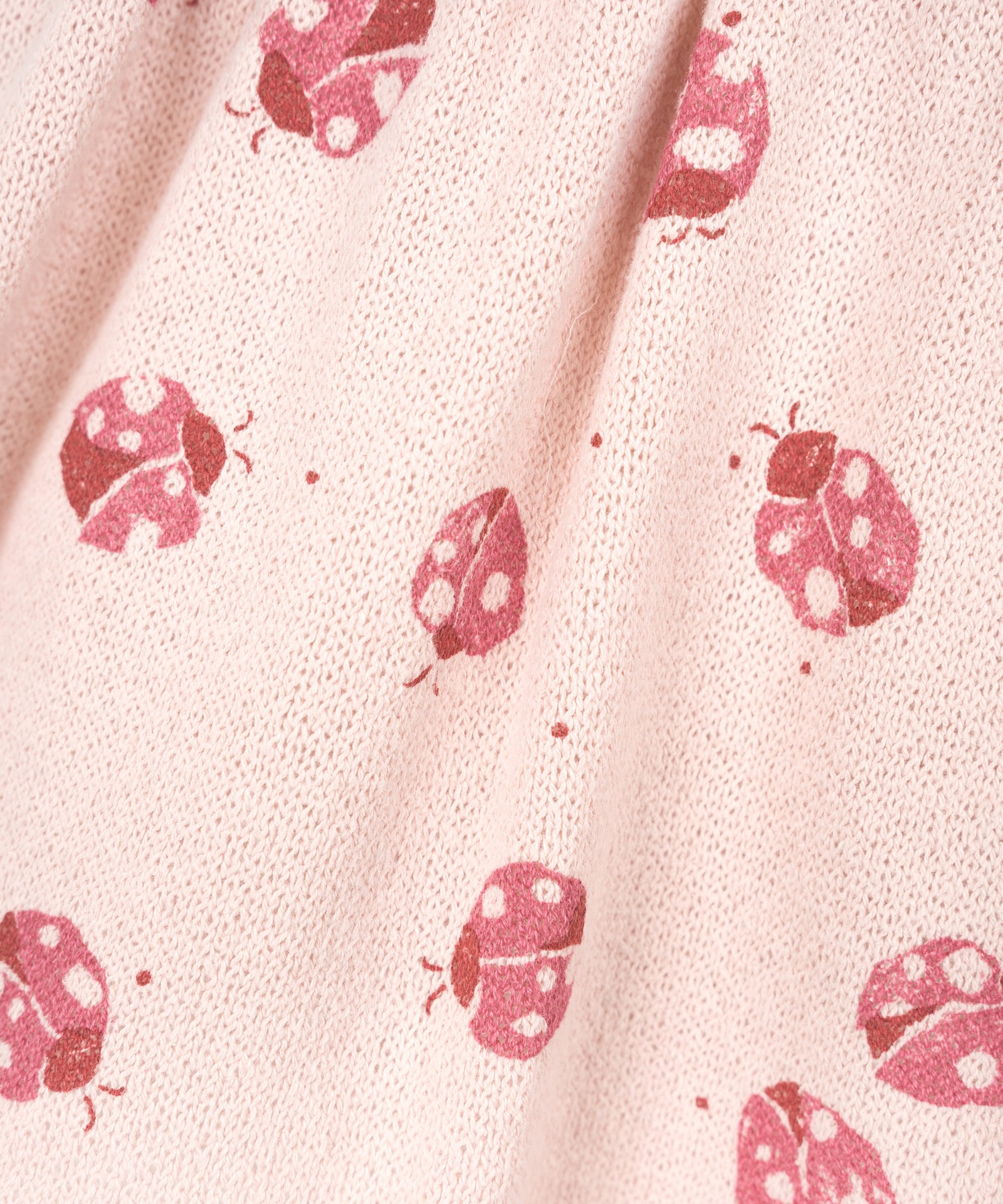 Vestito di maglina con stampa di coccinelle