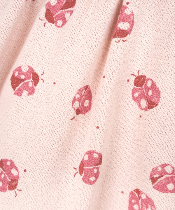 Jersey dress with ladybug print