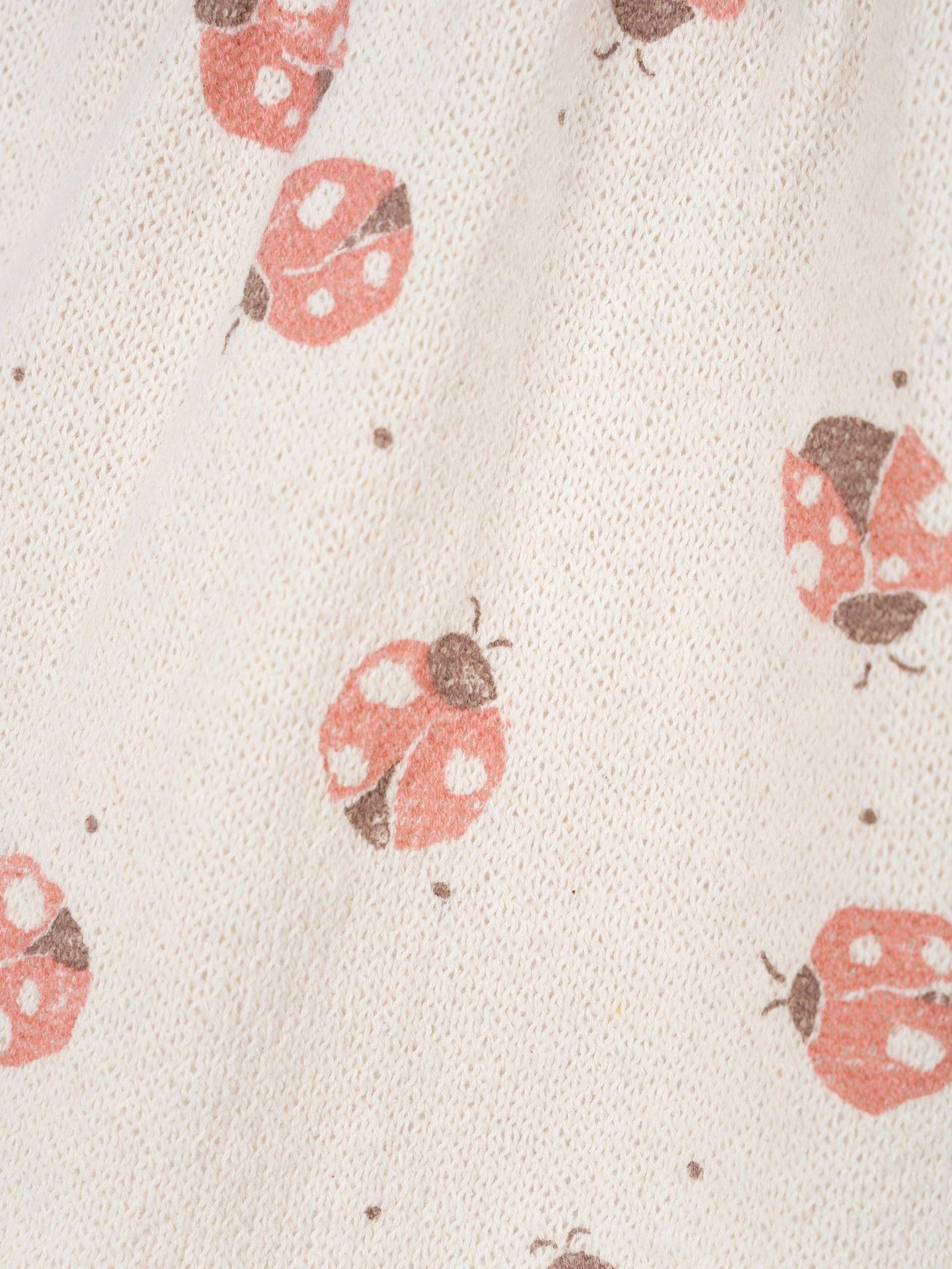 Jersey dress with ladybug print