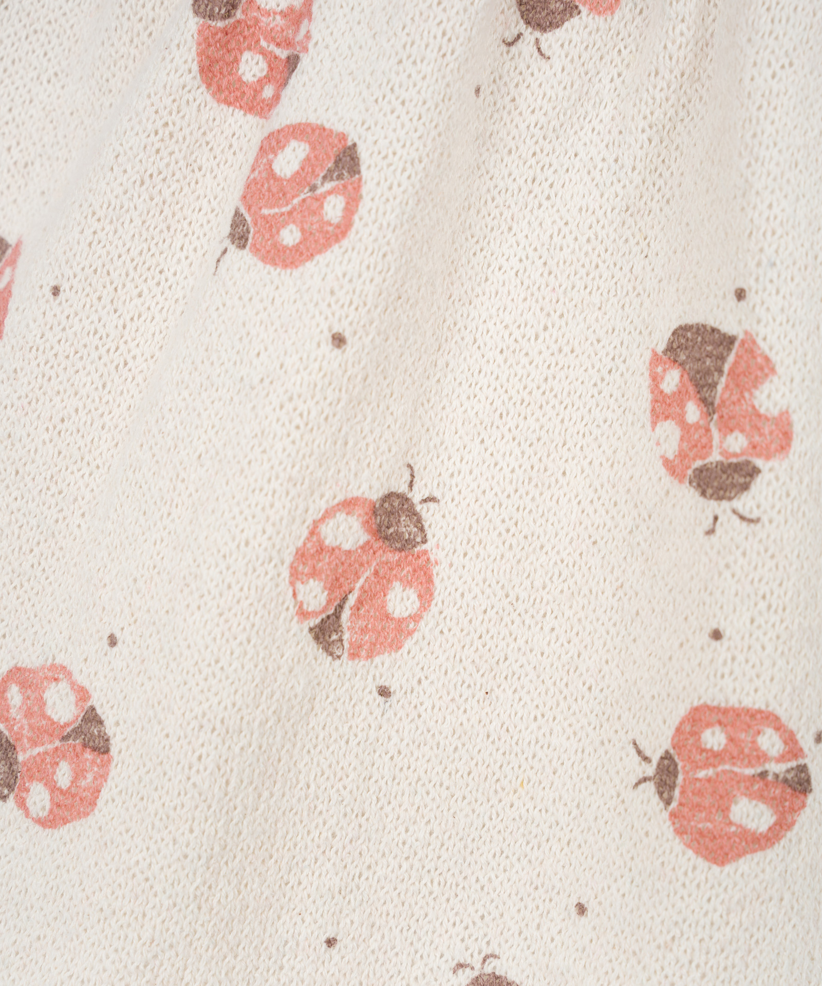 Vestido de malha com estampado de joaninhas