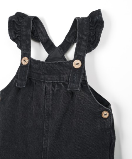 Denim jumpsuit with coconut buttons