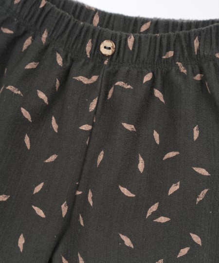 Pantalon en maille avec taille élastique et imprimé