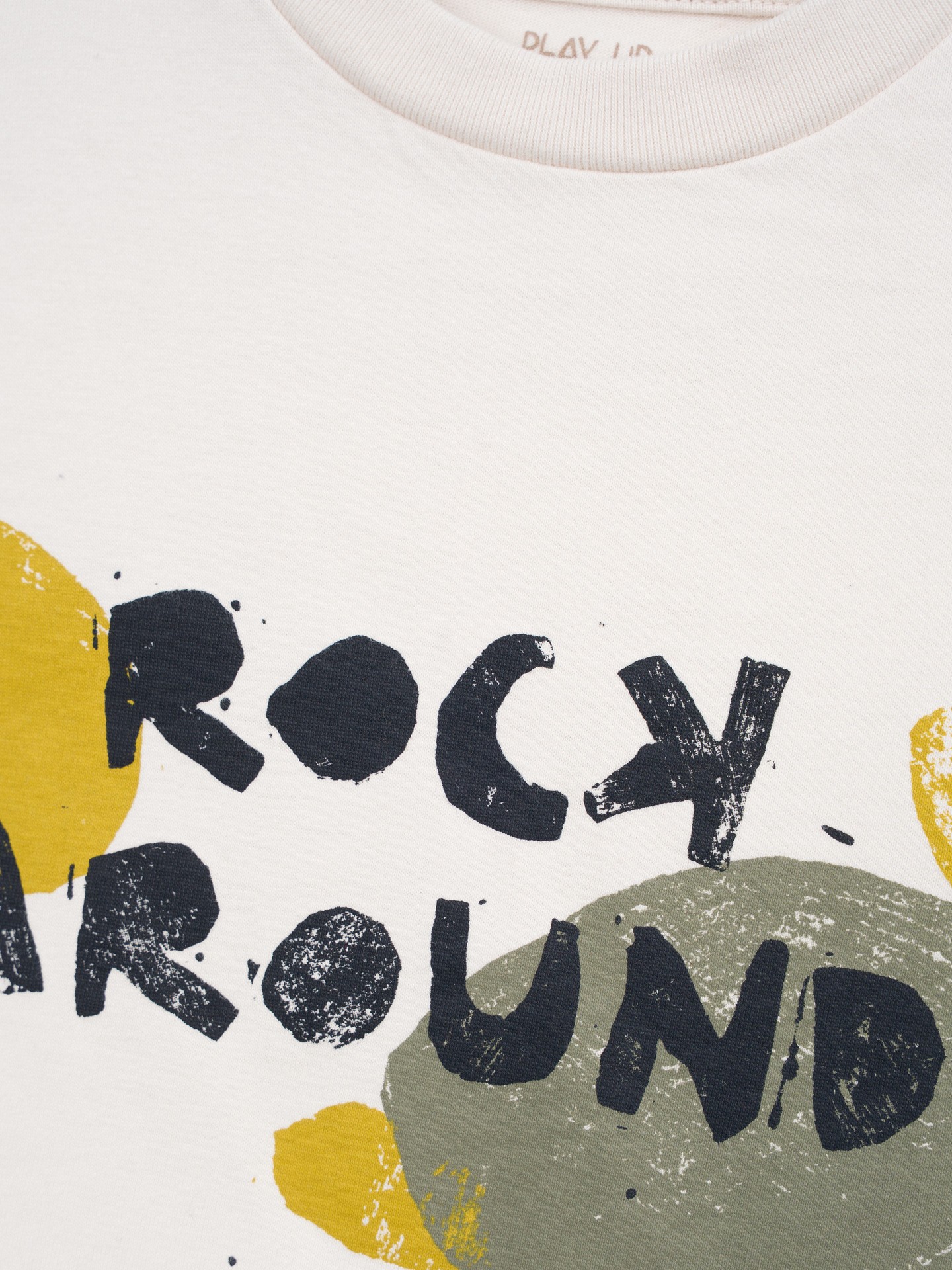 T-shirt en coton et coton recyclé avec dessin sur le devant