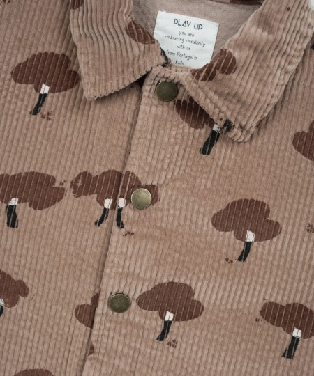 Camisa de pana con estampado