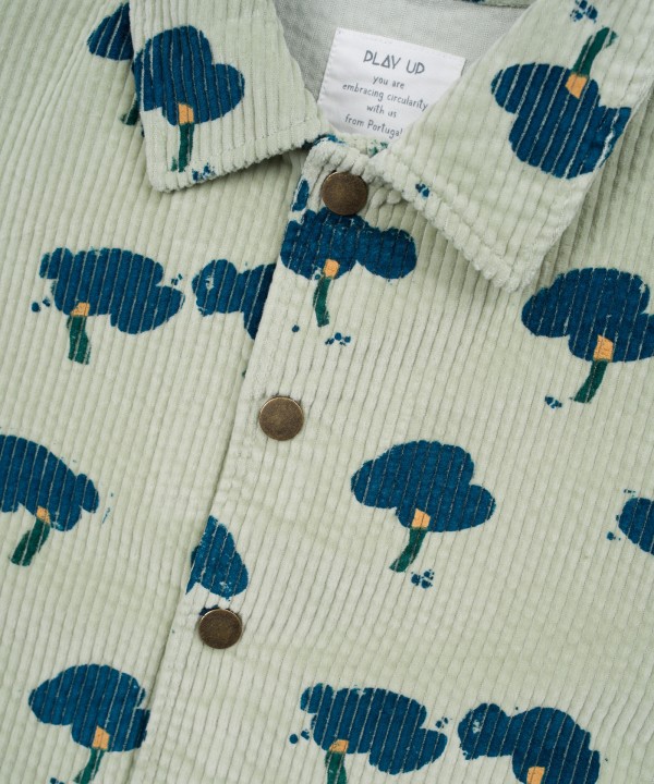 Corduroy shirt with print