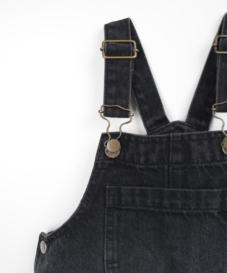 Denim jumpsuit with adjustable straps