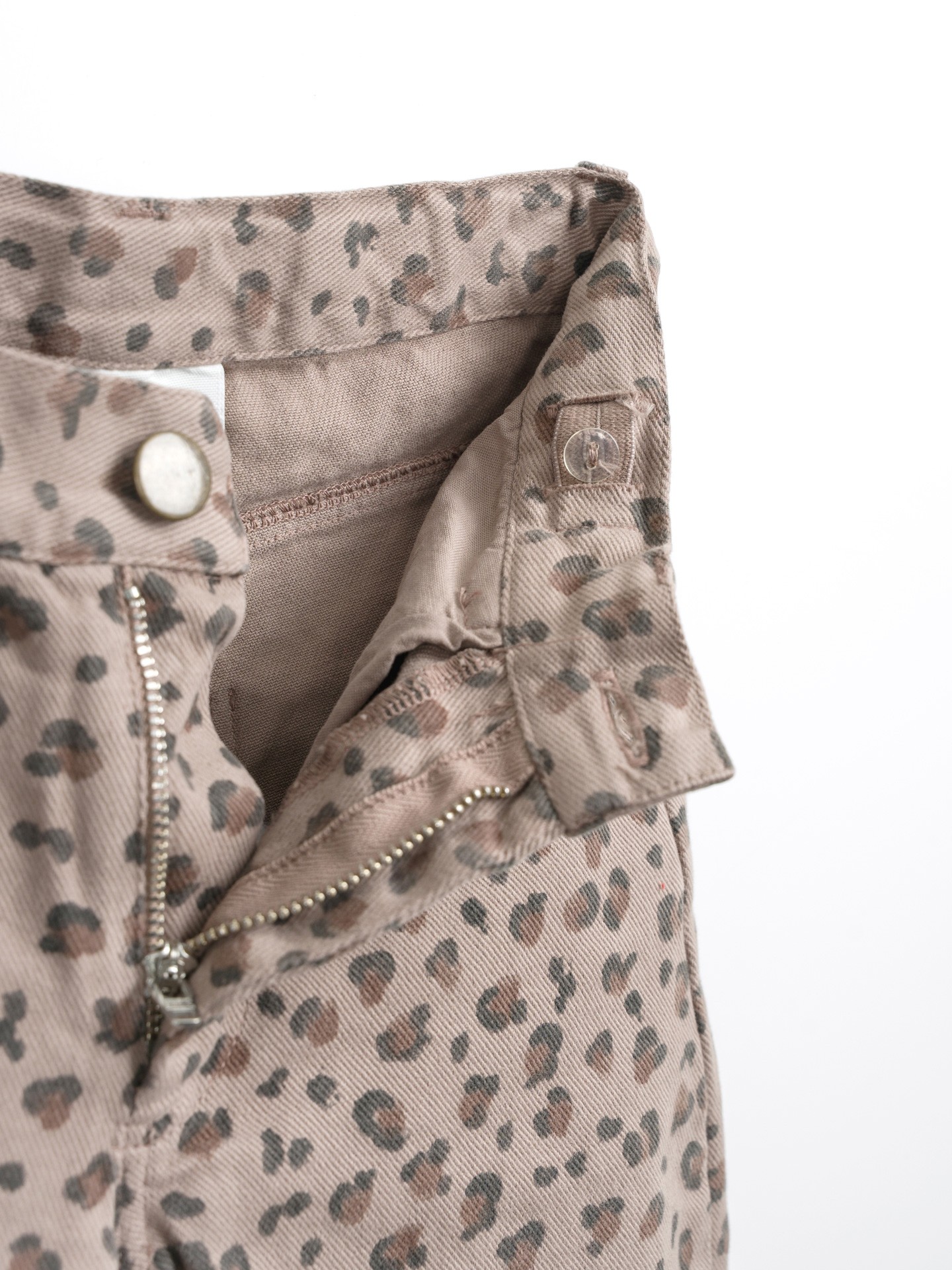 Printed twill trousers