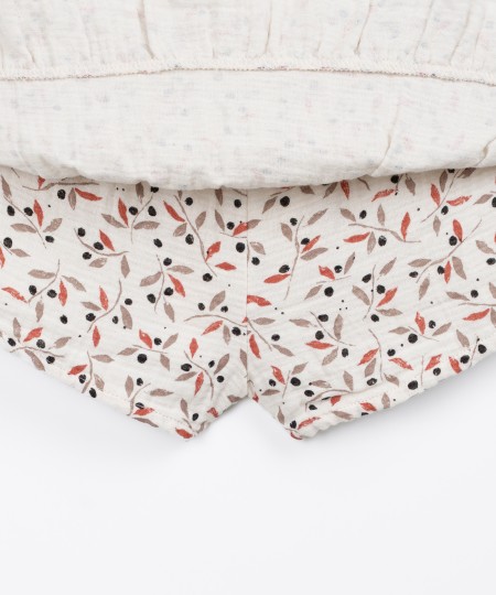 Leaf-print skort