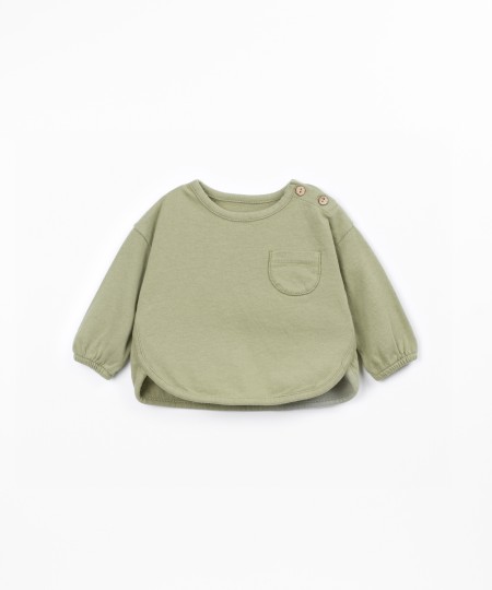 T-shirt di maglina con fibre riciclate