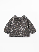 Blouse with print in cotton fabric
