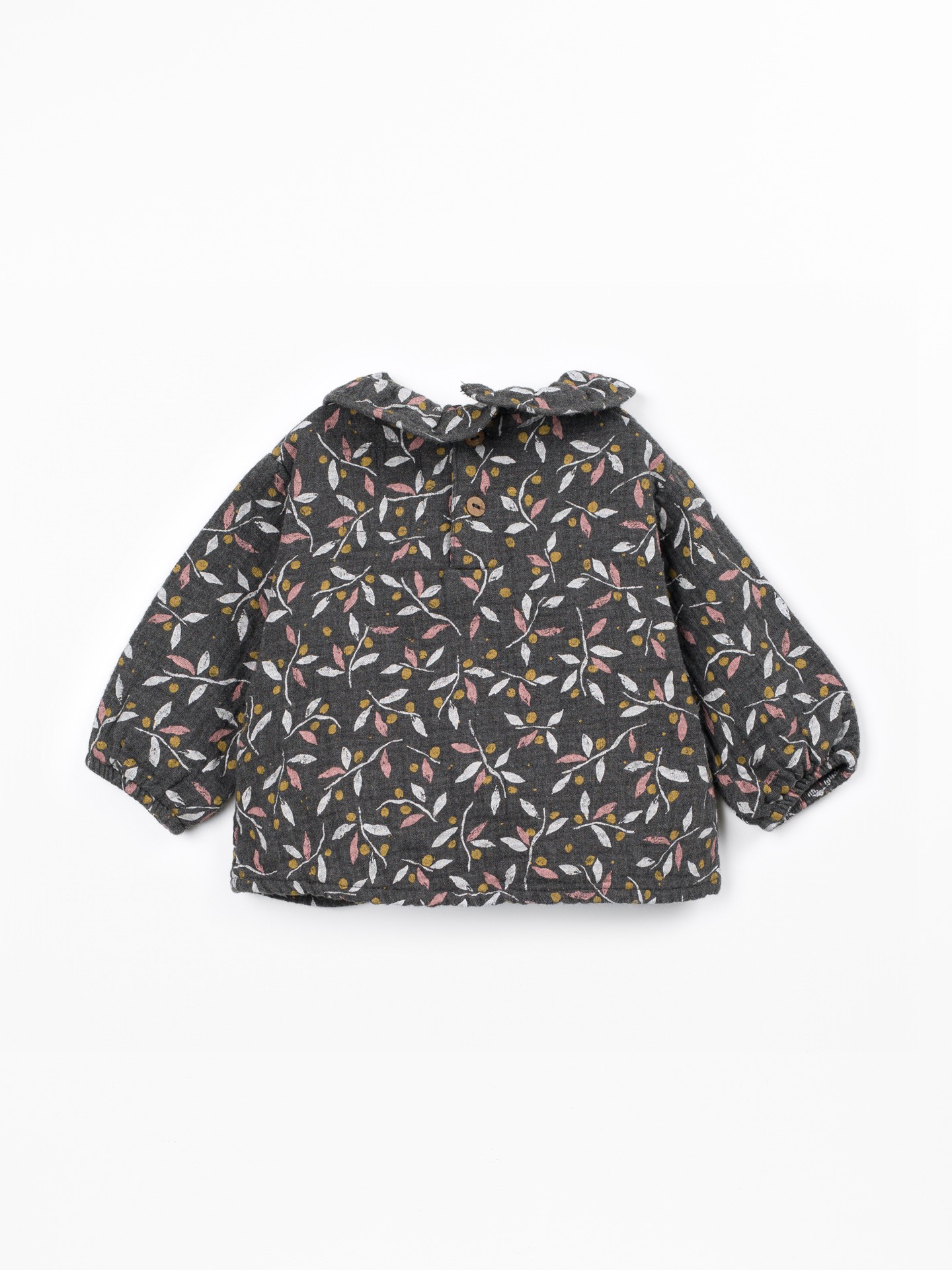 Blouse with print in cotton fabric