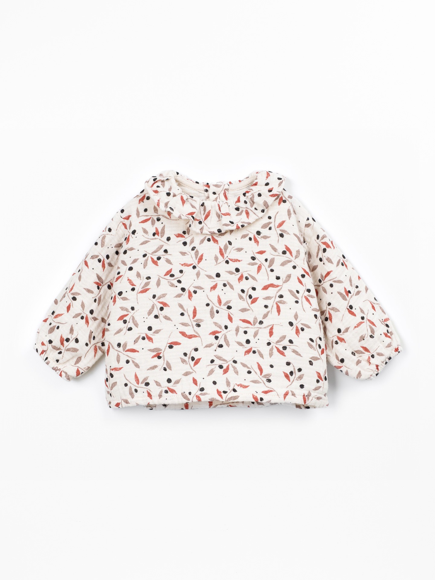 Blouse with print in cotton fabric